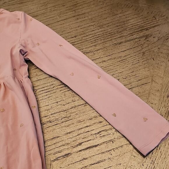 H&M Pink Long Sleeve Heart Dress 8/10 - Picture 8 of 10